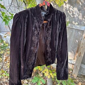 Apt. 9 Velvet Jacket with Floral Detail